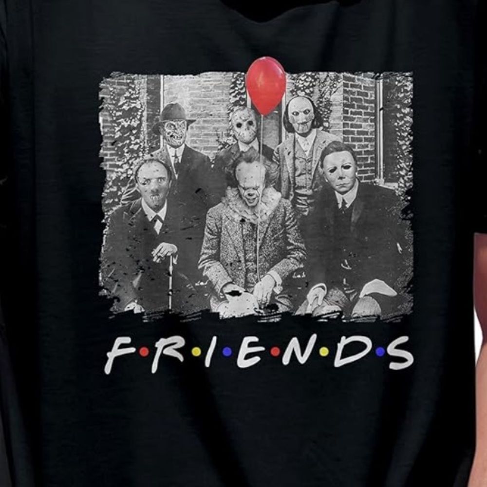 Friends Horror T Shirt small Halloween Black